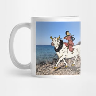 Europa, Princess of Tyre, Mother of Minos - and the Bull Zeus - leaving Crete Mug